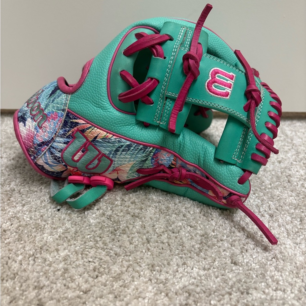 Wilson Vibrant Teal and Pink Glove